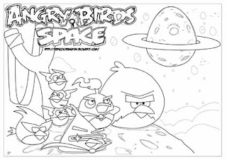 Angry Birds Space Coloring Pages Free