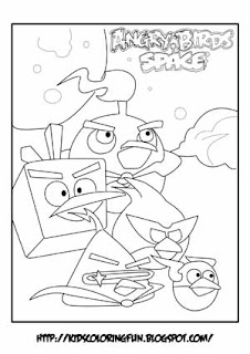 Angry Birds Space Coloring Pages