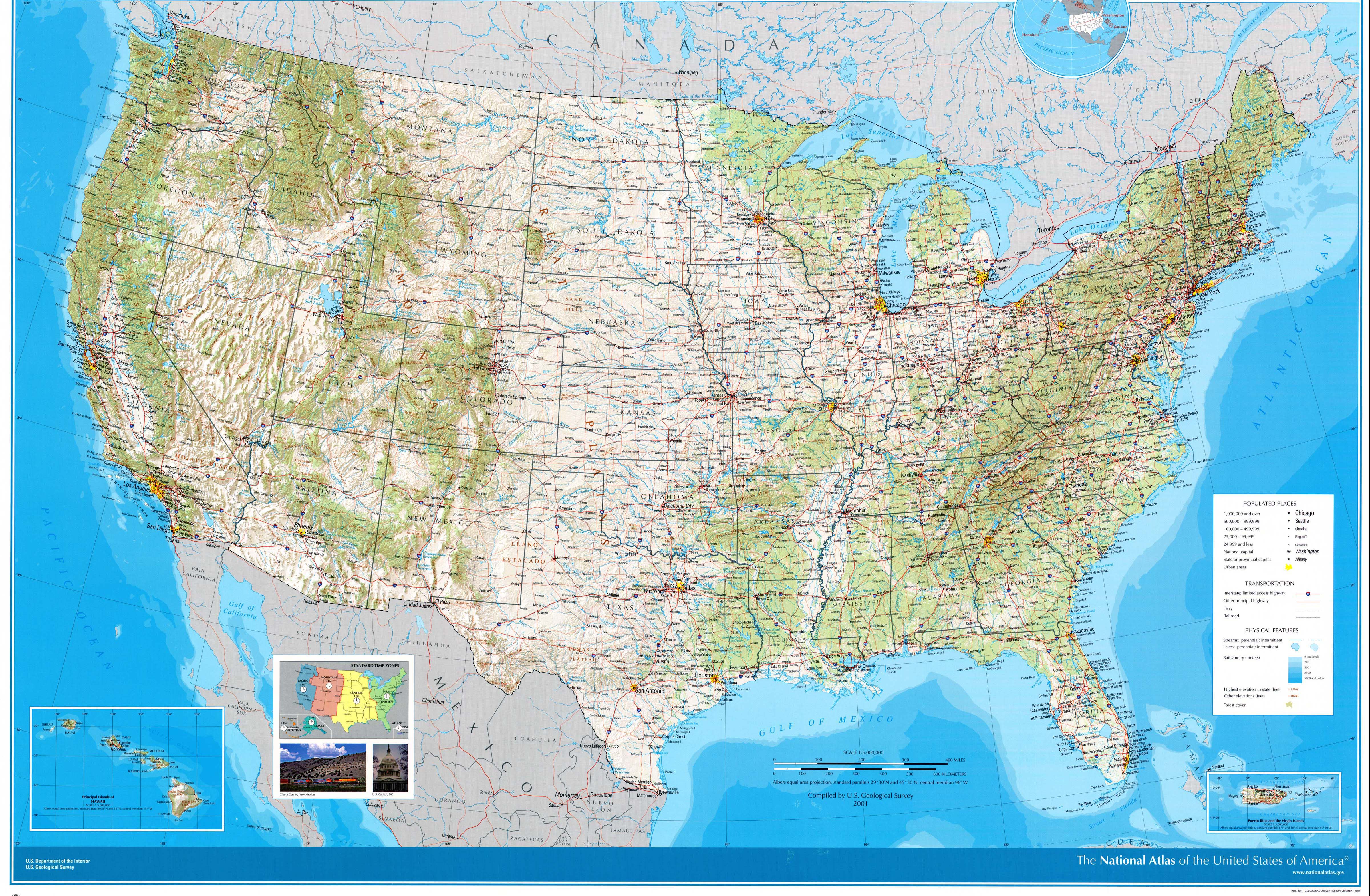 Big Map Of The United States Of America