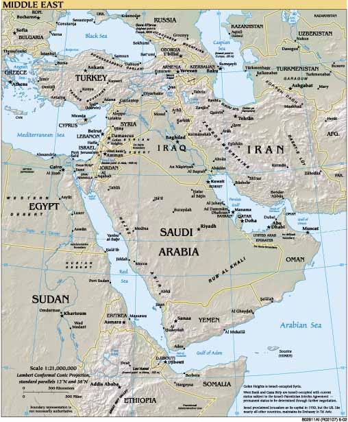 Blank Map Of Africa And Middle East