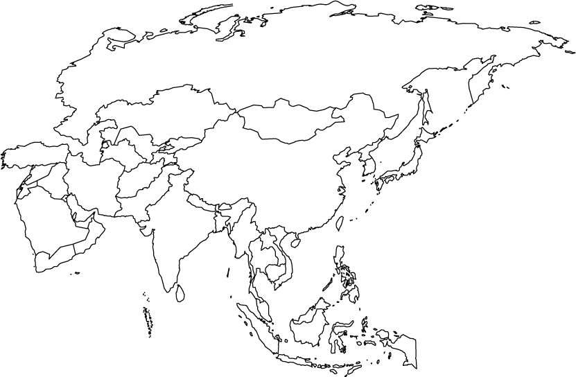 Blank Map Of Asia Pacific