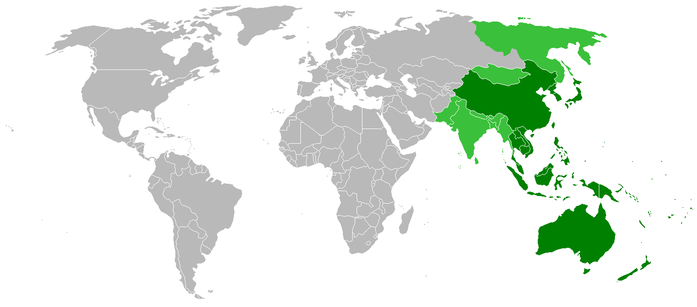 Blank Map Of Asia Pacific Region