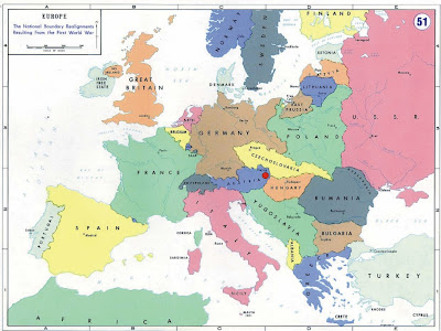 Blank Outline Map Of Europe After Ww1
