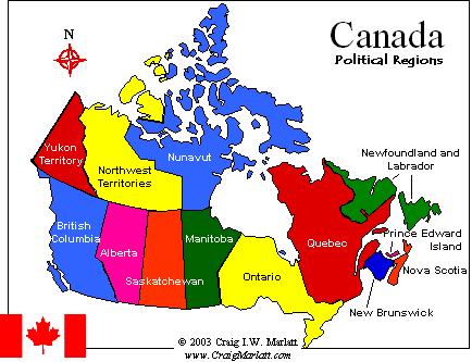 Interactive Map Of Canada And Provinces