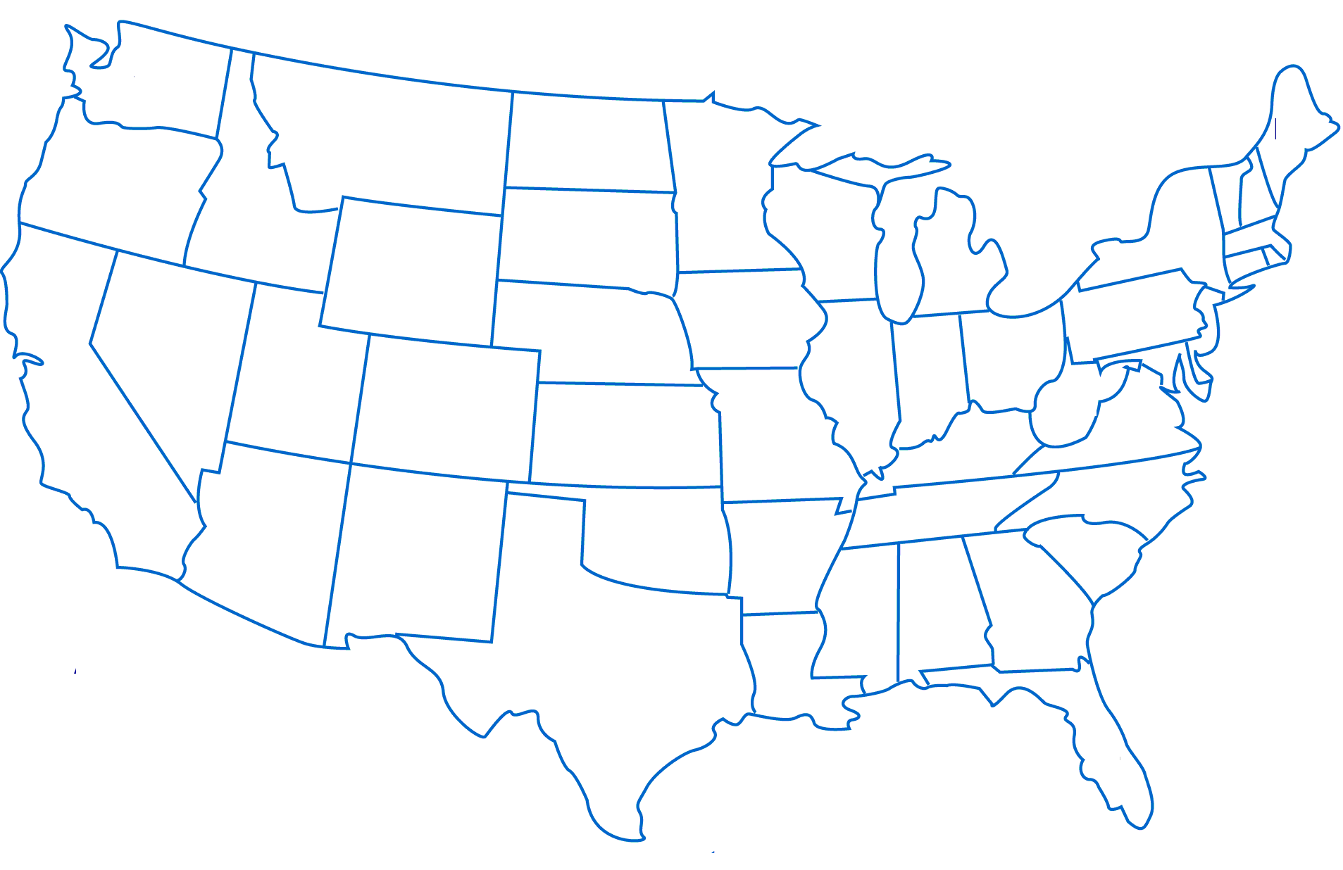 Large Map Of Us States And Capitals