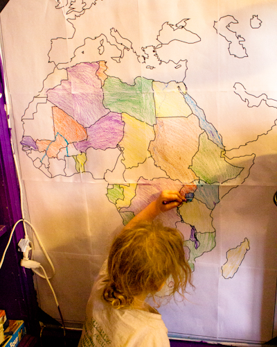 Map Of Africa For Kids To Color