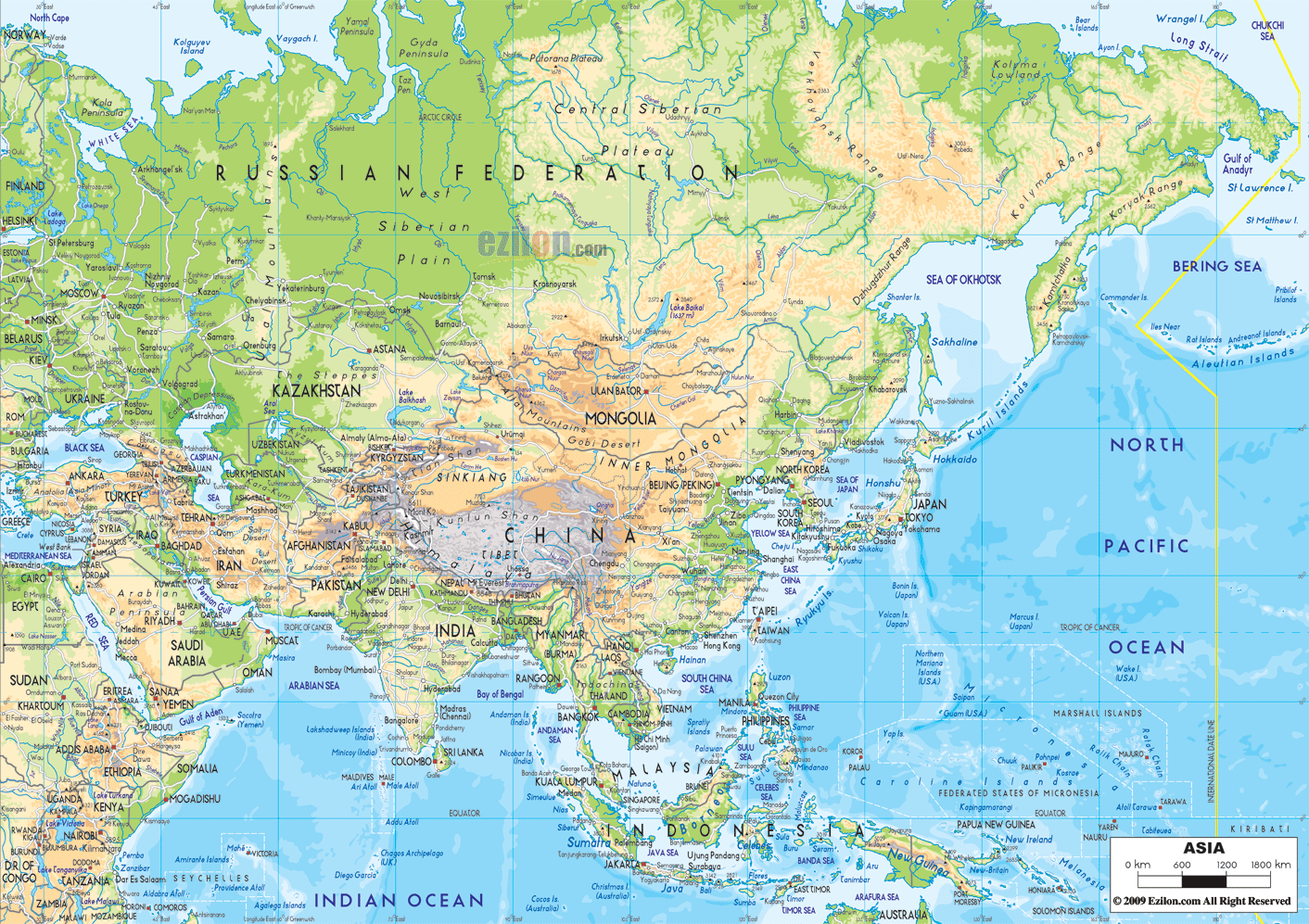 Map Of Asia Countries