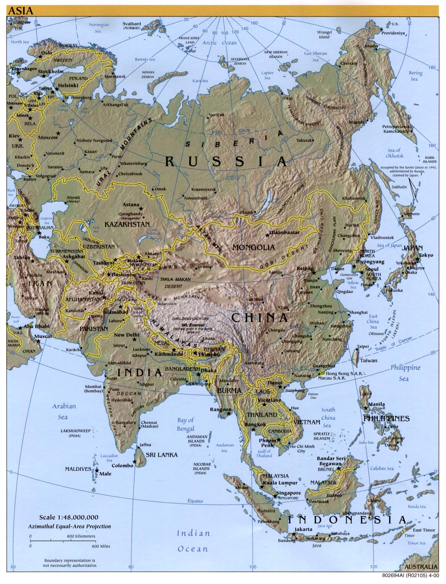 Map Of Asia Pacific For Powerpoint