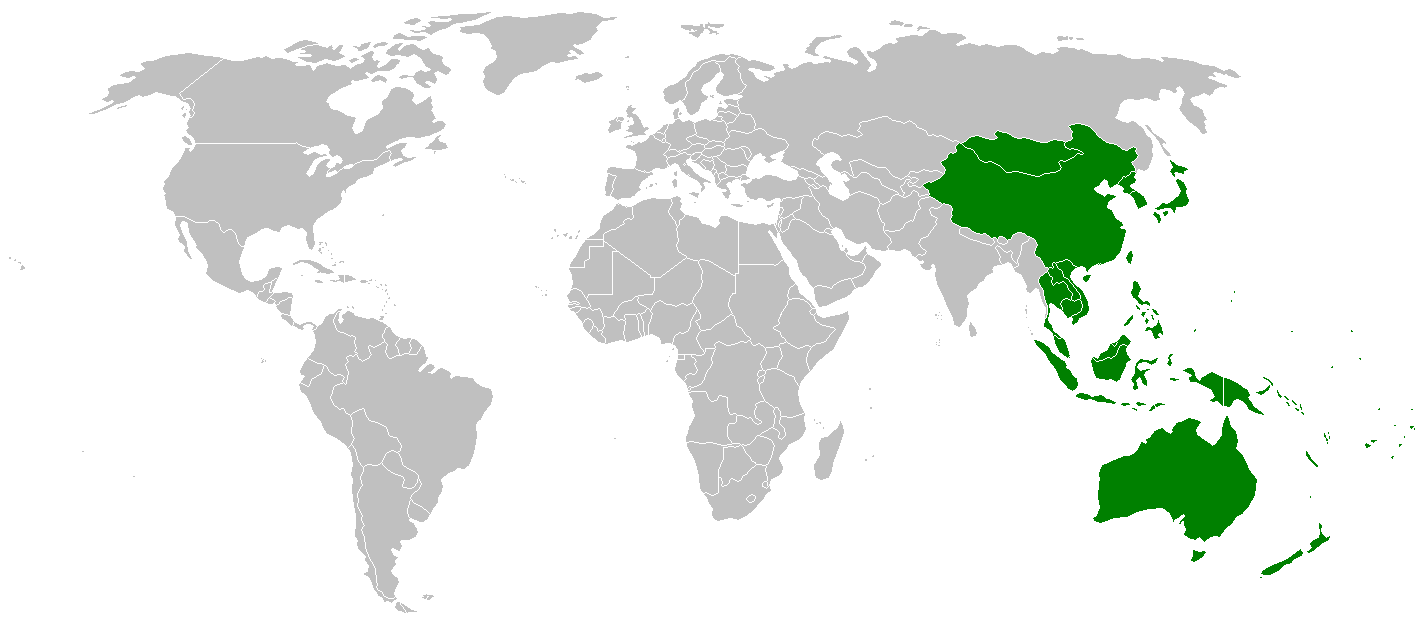 Map Of Asia Pacific Region