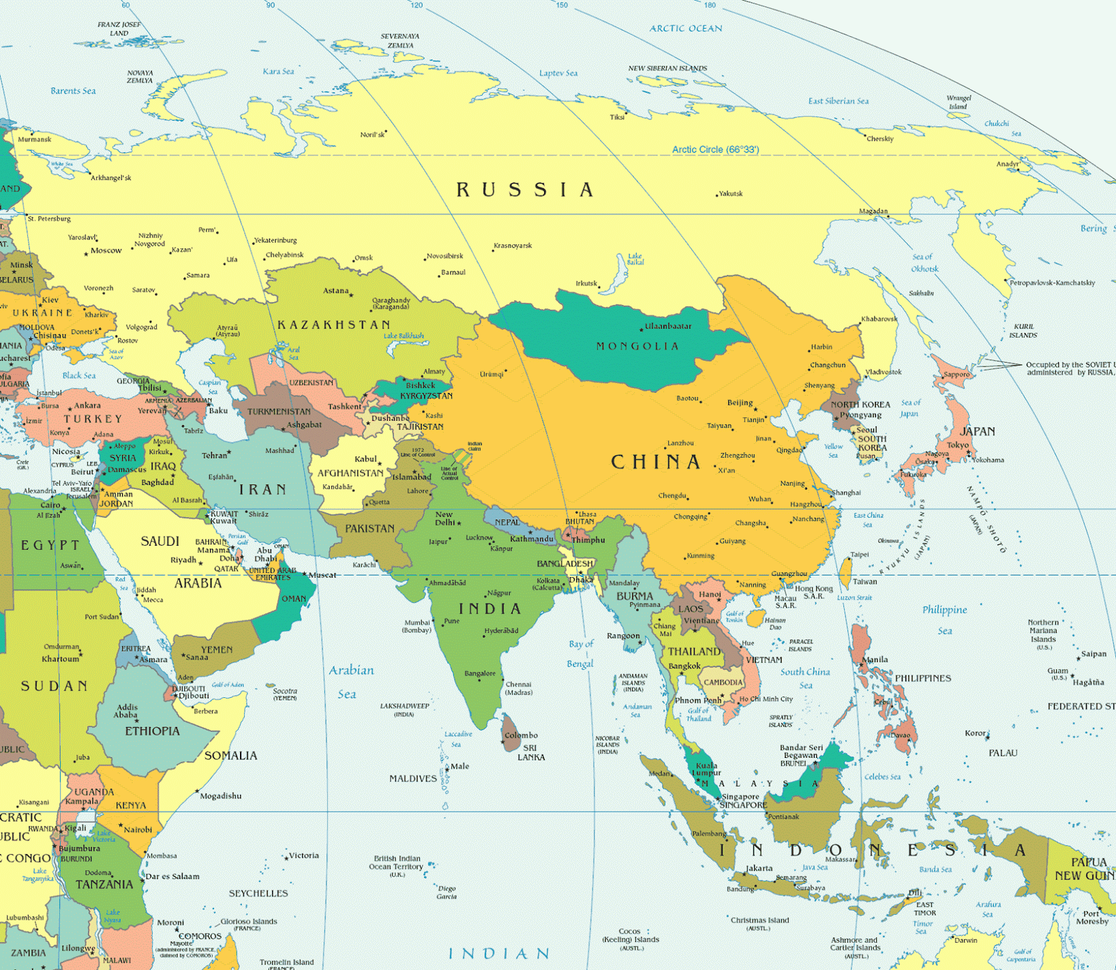Map Of Asia Quiz Game
