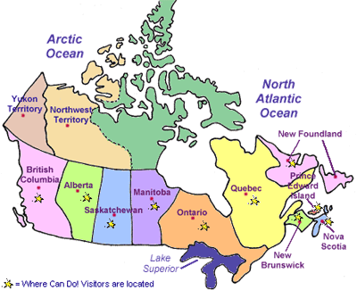 Map Of Canada And Provinces And Territories