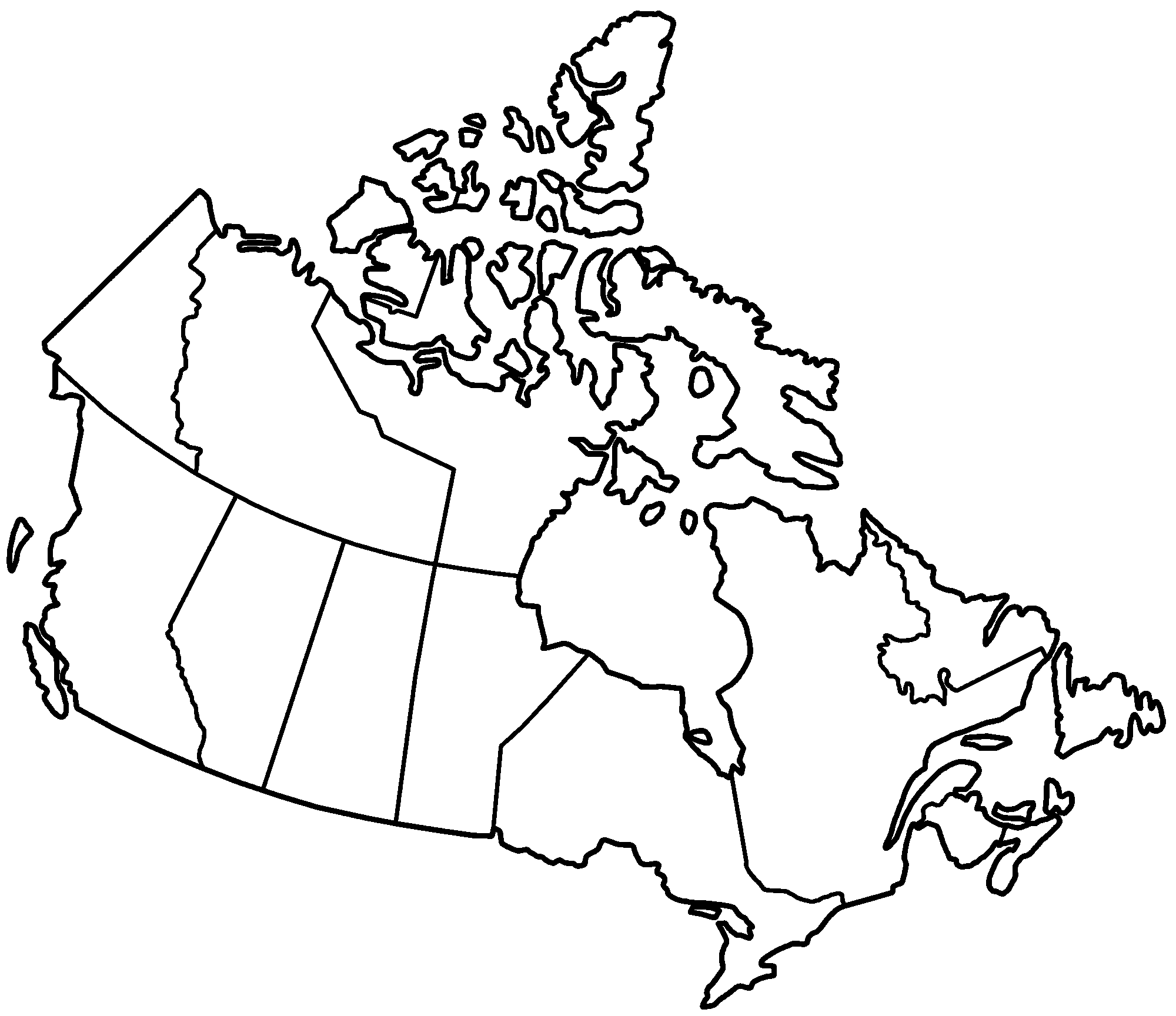 Map Of Canada Blank For Labelling