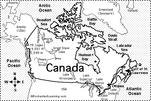 Map Of Canada For Kids Quiz