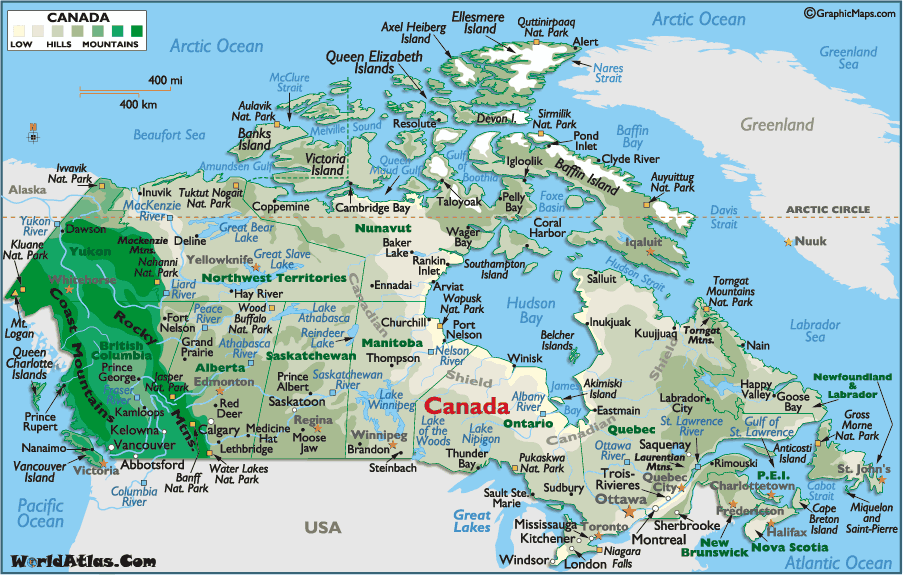 Map Of Canada For Kids Quiz