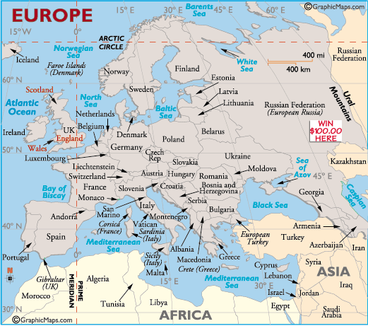 Map Of European Countries Quiz