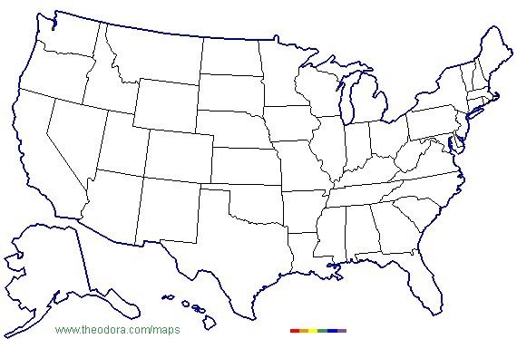 Map Of The United States For Kids To Color