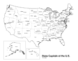 Map Of The United States With Capitals For Kids