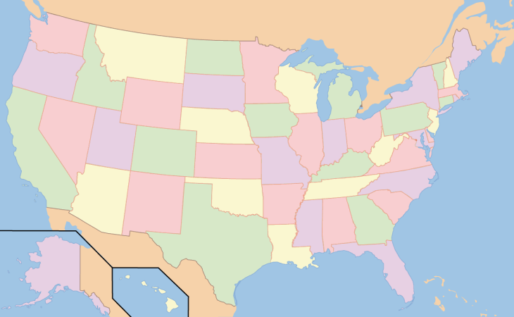 Map Of The United States With Cities And Towns