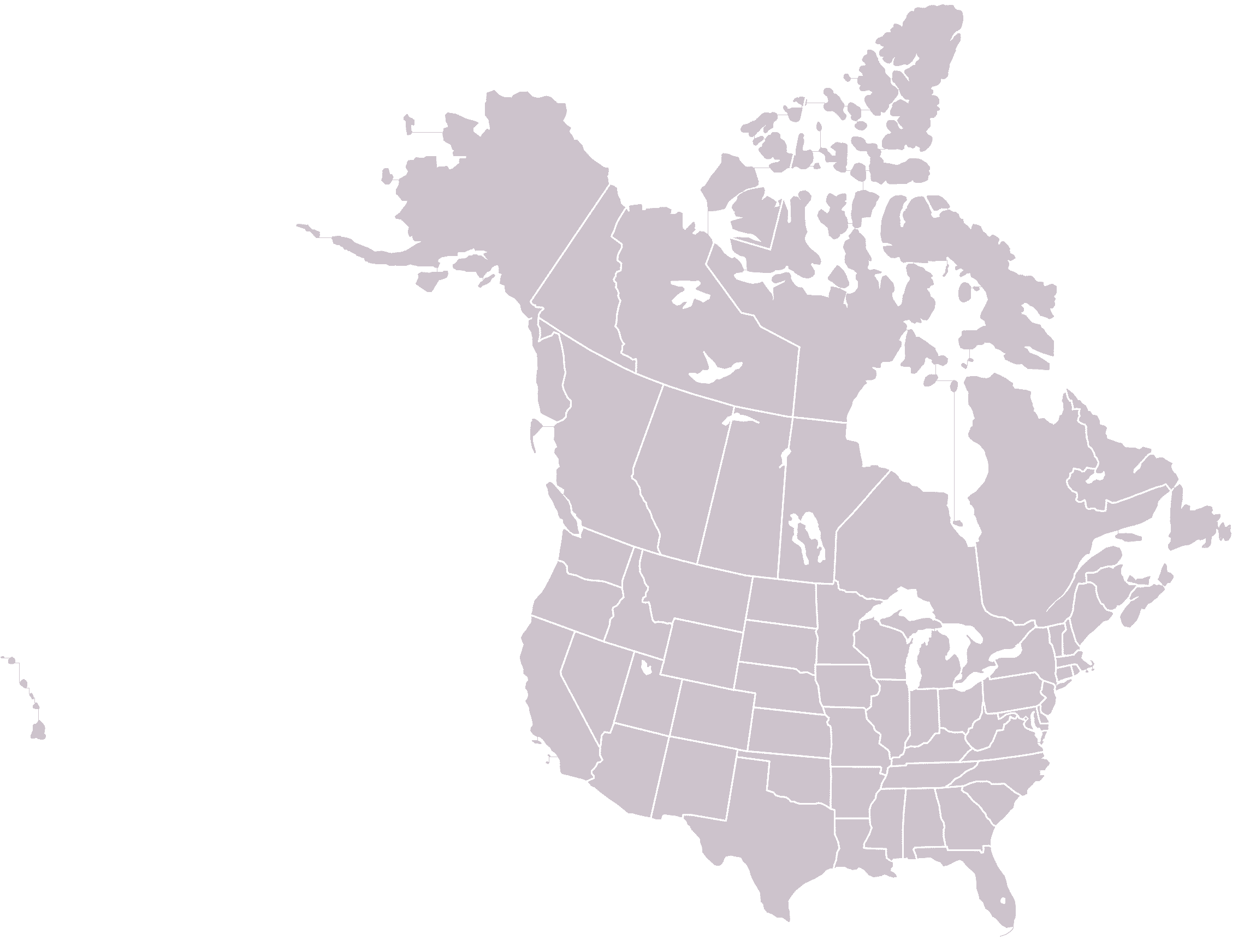 Map Of Us And Canada States
