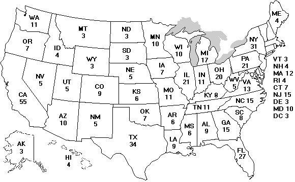 Map Of Us States Blank