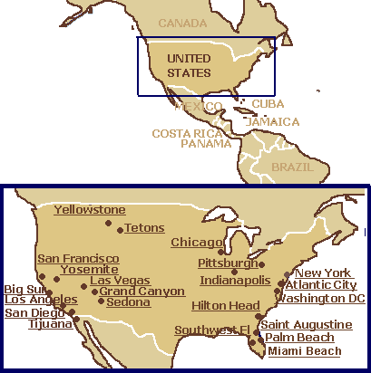 Map Of Usa With Cities And Towns