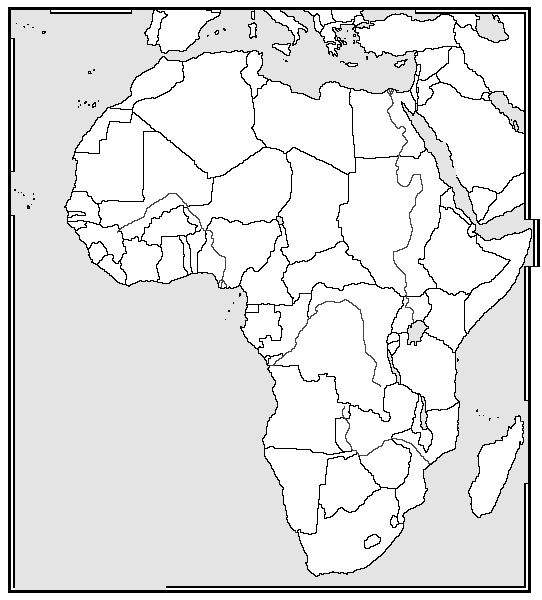 Outline Map Of Africa And Middle East