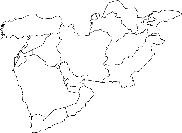 Outline Map Of Africa And Middle East