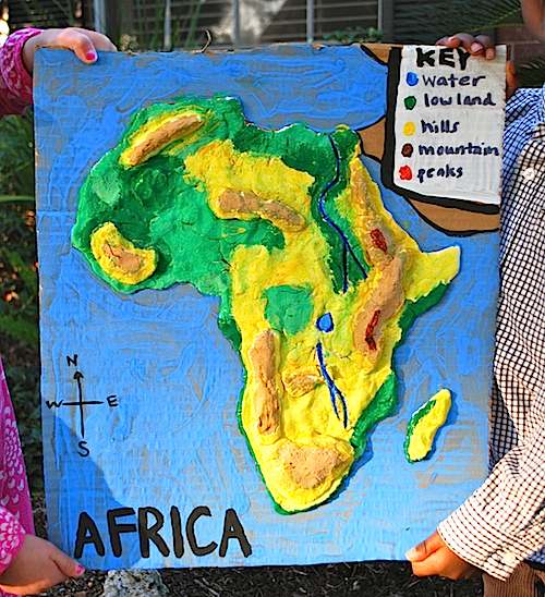 Physical Map Of Africa For Kids