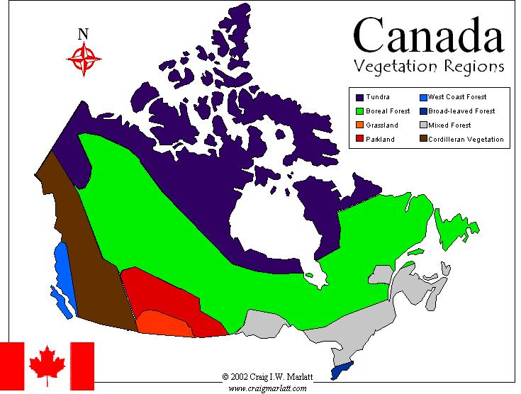 Physical Map Of Canada For Kids