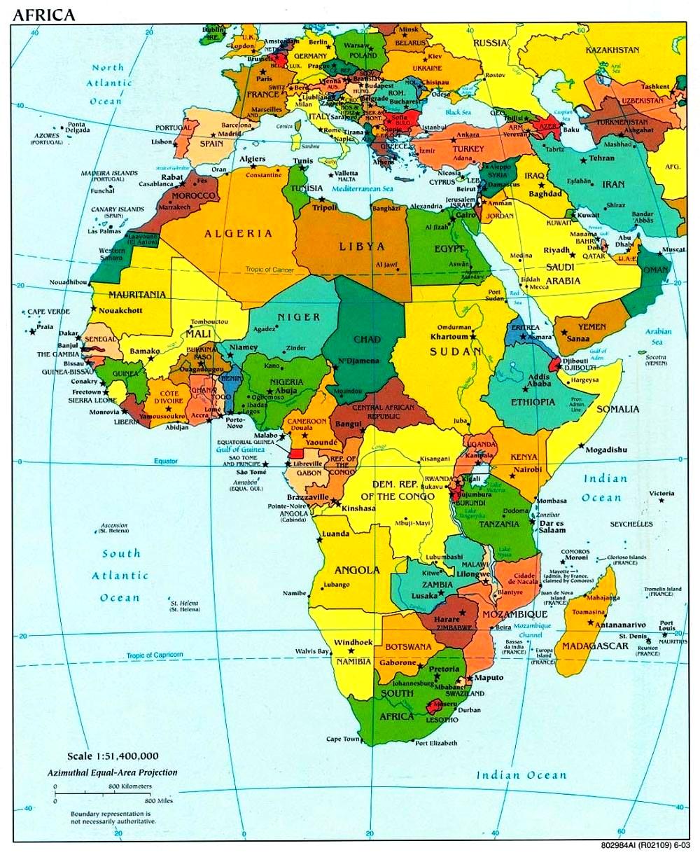 Political Map Of Africa 2012