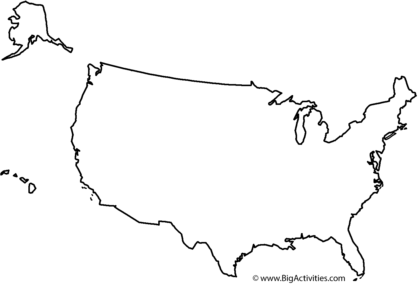 Printable Map Of The United States For Kids