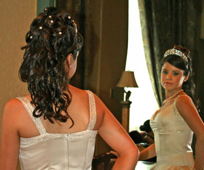 Half Up Wedding Hairstyles With Tiara