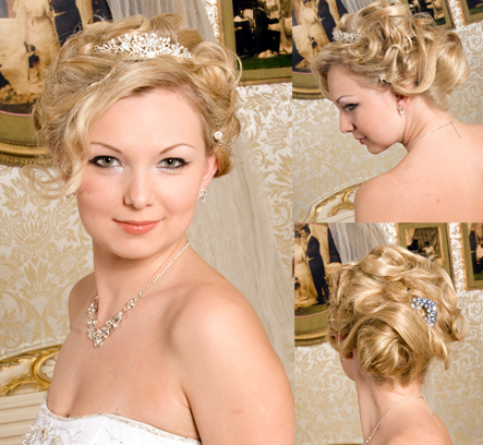 Short Wedding Hairstyles With Tiara